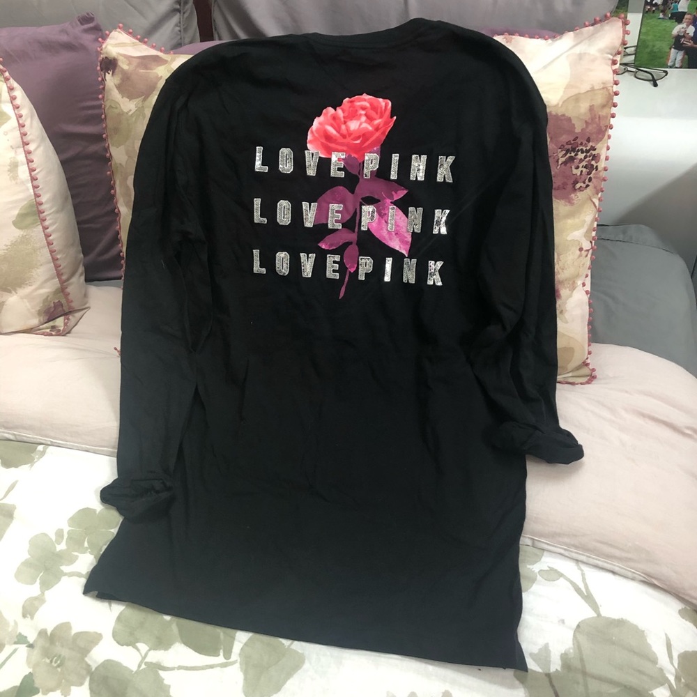 Victoria secret pink floral bling top